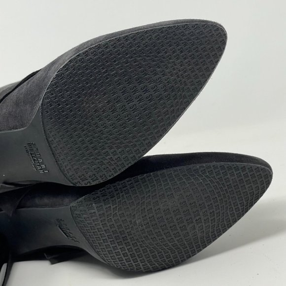 Stuart Weitzman Womens Black & Gray Suede Leather Zip Heel Booties Size 6.5 - Picture 12 of 13